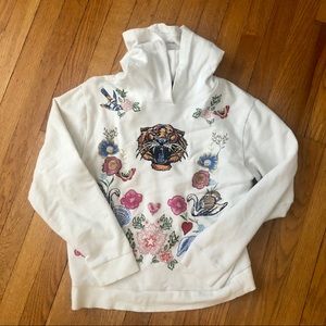 Topshop tiger embroidered hoodie